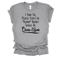 Trenz Shirt Company Womens Funny Cute Queenagers Short Sleeve T-Shirt-Athletic Grey-Small