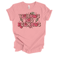 thumbnail image 1 of Trenz Shirt Company Womens Funny Cute Yee Haws And Hell Naws Country Ladies Short Sleeve T-Shirt-Pink-3X-Large, 1 of 1
