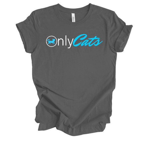 Trenz Shirt Company Womens Funny Only Cats Short Sleeve T-Shirt-Asphalt-Medium