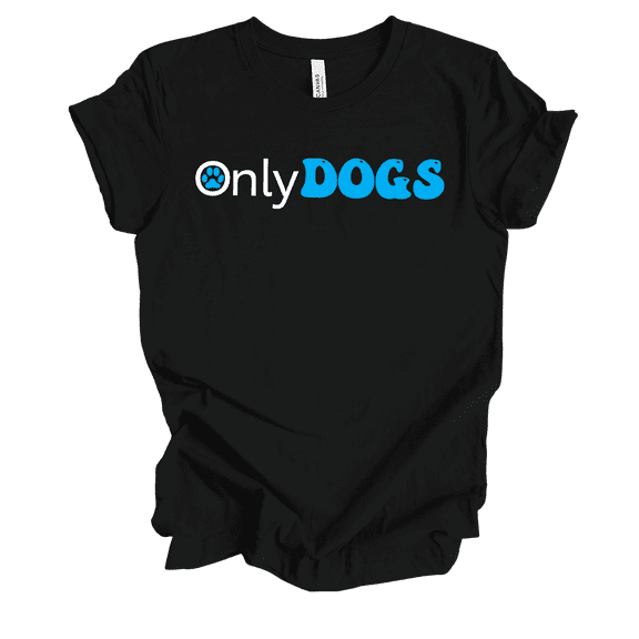 Trenz Shirt Company Womens Funny Only Dogs Short Sleeve T-Shirt-Black-X-Large