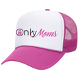 thumbnail image 1 of Trenz Shirt Company Womens Funny Only Moms Foam Trucker Mesh Back Hat-White/Pink, 1 of 1