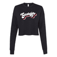 thumbnail image 1 of Trenz Shirt Company Womens Georgia Football Stacked Georgia Design Crop Crew Fleece-Black-xl, 1 of 1