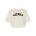 thumbnail image 1 of Trenz Shirt Company Womens Georgia Football UGA Leopard Print Georgia Womens Fit Jersey Crop Tee-Vintage White-xxl, 1 of 1