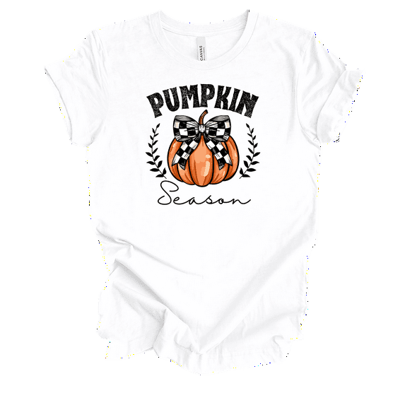 Trenz Shirt Company Womens Halloween Fall Pumpkin Season Short Sleeve T-shirt-White-medium