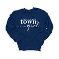 thumbnail image 1 of Trenz Shirt Company Womens Just A Small Town Girl Heart Long-Sleeve Crewneck Sweatshirt-Navy-small, 1 of 1