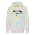 thumbnail image 1 of Trenz Shirt Company Womens Just A Small Town Girl Heart Tie-Dye Hoodie-Sunset Swirl-small, 1 of 1