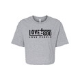 thumbnail image 1 of Trenz Shirt Company Womens Love God Love People Christian Jersey Crop Tee-Athletic Heather-xl, 1 of 1