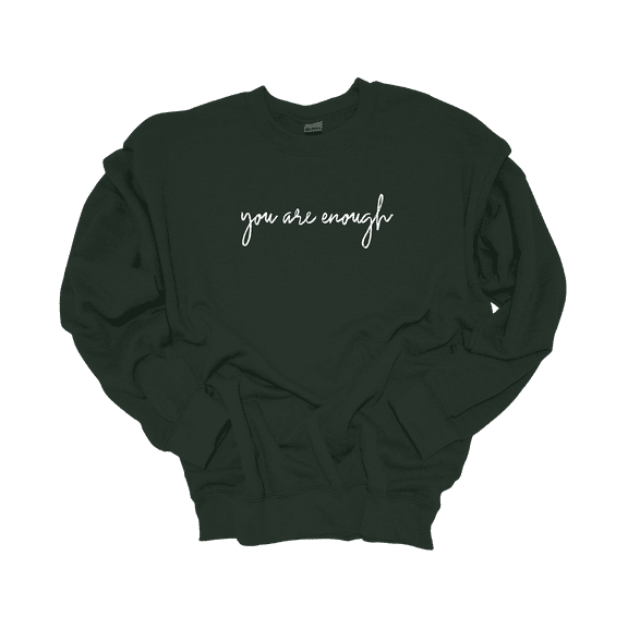 Trenz Shirt Company Womens Mental Health Dear Person Behind Me Crewneck Sweatshirt-Forest Green-Large