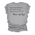 thumbnail image 1 of Trenz Shirt Company Womens Mental Health Dear Person Behind Me Short Sleeve T-Shirt-Athletic Grey-3X-Large, 1 of 4