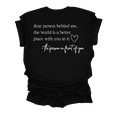 thumbnail image 1 of Trenz Shirt Company Womens Mental Health Dear Person Behind Me Short Sleeve T-Shirt-Black-Large, 1 of 1