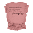 thumbnail image 1 of Trenz Shirt Company Womens Mental Health Dear Person Behind Me Short Sleeve T-Shirt-Heather Mauve-Large, 1 of 1