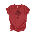 thumbnail image 1 of Trenz Shirt Company Womens Mother's Day Minimalist Rose Cursive Names, Heather Canvas Red, Mother's Day T Shirt, Lolli-Large, 1 of 1