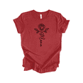 thumbnail image 1 of Trenz Shirt Company Womens Mother's Day Minimalist Rose Cursive Names, Heather Canvas Red, Mother's Day T Shirt, Mema-XX-Large, 1 of 1