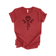 thumbnail image 1 of Trenz Shirt Company Womens Mother's Day Minimalist Rose Cursive Names, Heather Canvas Red, Mother's Day T Shirt, Mom-Small, 1 of 1