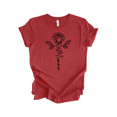 thumbnail image 1 of Trenz Shirt Company Womens Mother's Day Minimalist Rose Cursive Names, Heather Canvas Red, Mother's Day T Shirt, Momma-Medium, 1 of 1