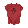 thumbnail image 1 of Trenz Shirt Company Womens Mother's Day Minimalist Rose Cursive Names, Heather Canvas Red, Mother's Day T Shirt, Nini-4X-Large, 1 of 1