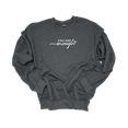 thumbnail image 1 of Trenz Shirt Company Womens Motivational You Are Enough Embroidered Crewneck Sweatshirt-Heather Grey-X-Large, 1 of 1