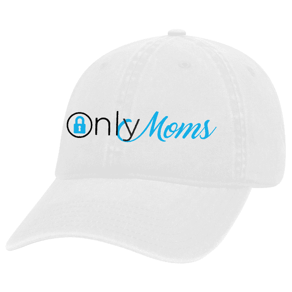 Trenz Shirt Company Womens Only Moms Humorous Otto Twill Buckle Cap-White