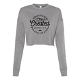 thumbnail image 1 of Trenz Shirt Company Womens Perhaps You Were Created Esther 4:14 Christian Crop Crew Fleece-Deep Heather-large, 1 of 1