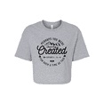 thumbnail image 1 of Trenz Shirt Company Womens Perhaps You Were Created Esther 4:14 Christian Jersey Crop Tee-Athletic Heather-medium, 1 of 1