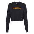 thumbnail image 1 of Trenz Shirt Company Womens Tennessee Crewneck TN Team Color Crop Crew Fleece-Black-small, 1 of 1