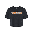 thumbnail image 1 of Trenz Shirt Company Womens Tennessee Tee Football TN Orange Team Name T Knoxville Tennessee Game Day Jersey Crop Tee-Black-small, 1 of 1