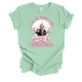 thumbnail image 1 of Trenz Shirt Company Womens Trump Be Home For Christmas Snow Globe Short Sleeve T-Shirt-Mint-Medium, 1 of 1