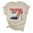 thumbnail image 1 of Trenz Shirt Company Womens Trump Girl High Heel Short Sleeve T-shirt-Heather Dust-medium, 1 of 1