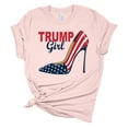 thumbnail image 1 of Trenz Shirt Company Womens Trump Girl High Heel Short Sleeve T-shirt-Light Pink-small, 1 of 1