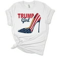 thumbnail image 1 of Trenz Shirt Company Womens Trump Girl High Heel Short Sleeve T-shirt-White-medium, 1 of 1