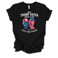 thumbnail image 1 of Trenz Shirt Company Womens Trump Voter Social Club Loud & Proud Short Sleeve T-Shirt-Black-Small, 1 of 1