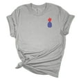 thumbnail image 1 of Trenz Shirt Company Womens Upright USA Flag Pineapple Short Sleeve Graphic T-Shirt, Athletic Heather-4XL, 1 of 4