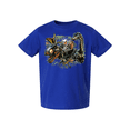 thumbnail image 1 of Trenz Shirt Company Youth Boys Graphic T-Shirt - T-Rex, Velociraptor, Brachiosaurus, Triceratops, Pterodactylus In Jungle Design-Royal-3t, 1 of 1
