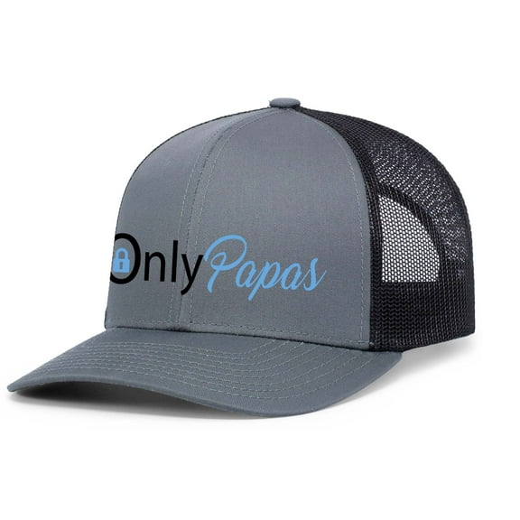 Trenz Shirt Compny Mens Fathers Day Hat OnlyPapas Funny Only Papas Trucker Hat-Charcoal/Black