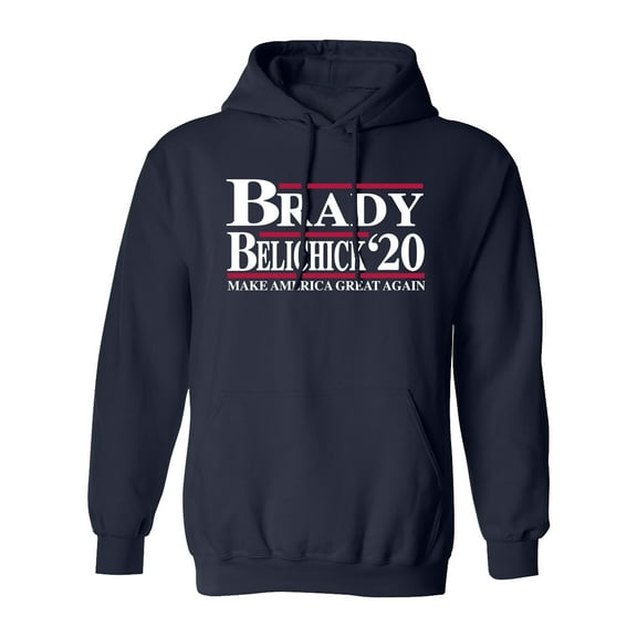 Trenz Shirts Company Brady Belichick '20 Make America Great Again Pullover Hoodie-Navy-large