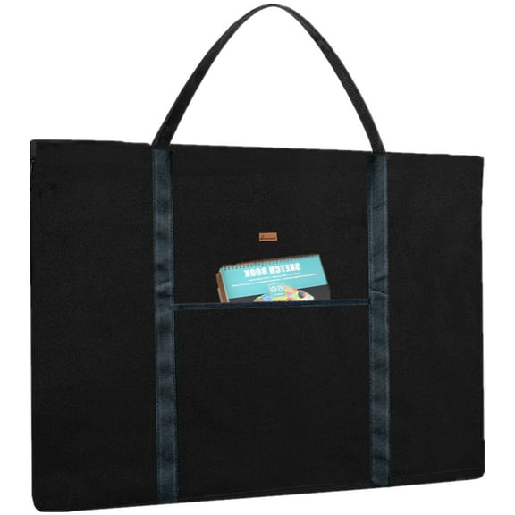 TreochtFUN Light Weight Art Portfolio Bag 36x48,with Shoulder Strap,Carrying Storage Case For Artwork, Poster, Sketching, Canvas, Photography, And Drawing(Black)