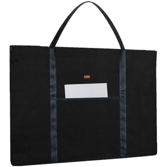 TreohchtFUN Light Weight Art Portfolio Bag 18x24,with Shoulder Strap,Carrying Storage Case For Portfolio Artwork, Sketching, Canvas, Poster, Drawing, And Photography(Black)