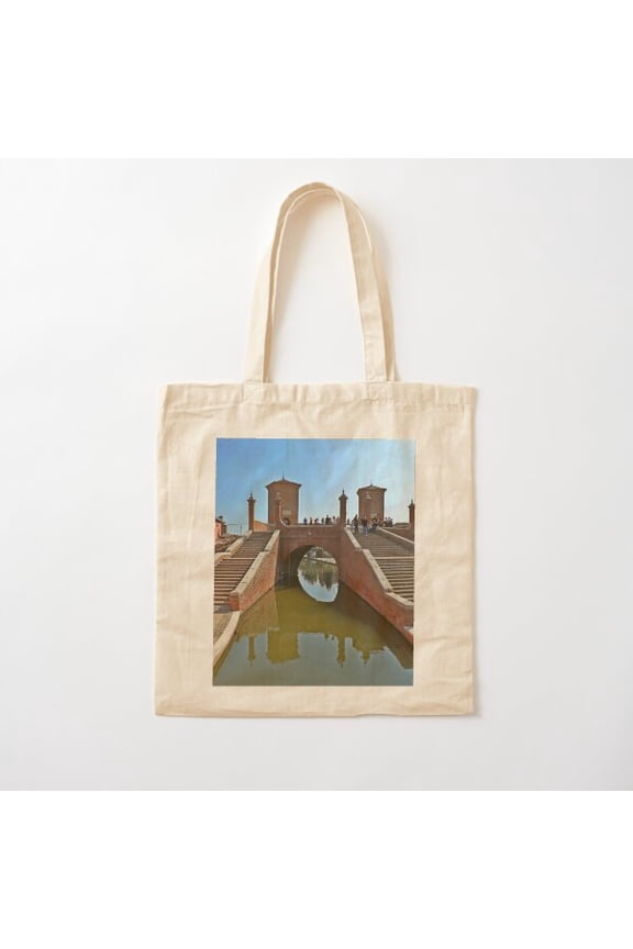 Trepponti Bridge Cotton Tote Bag Canvas Tote Bag, Family Gift For Mother, Her