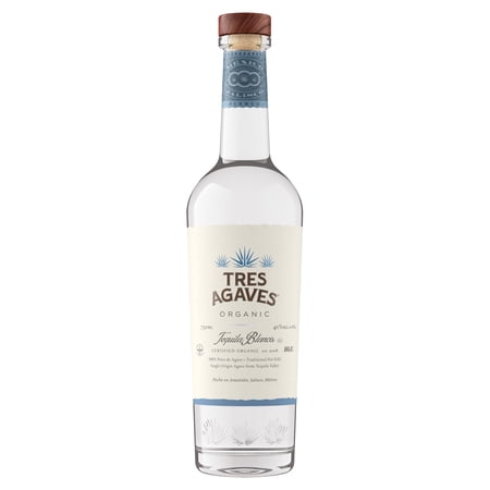 Tres Agaves Organic Blanco Tequila, 750mL Bottle