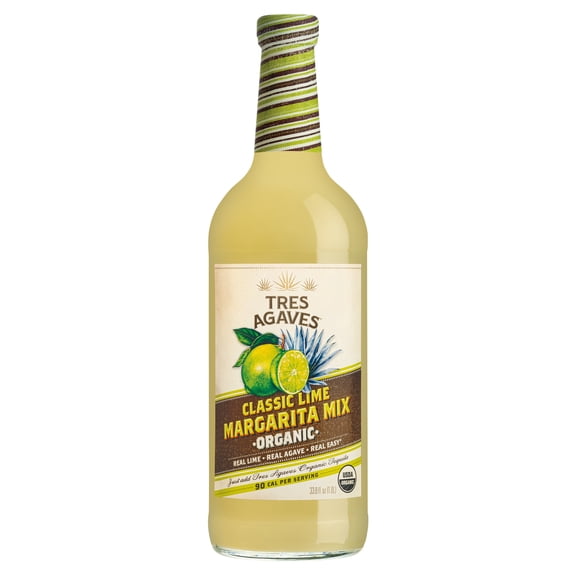 Tres Agaves Organic Non-Alcoholic Lime Margarita Mix, 1 L Bottle