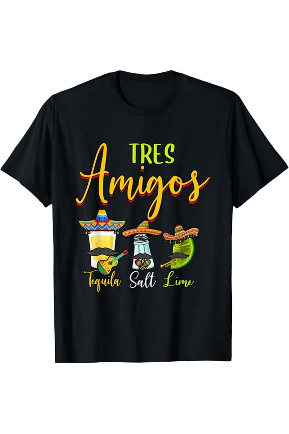 Tres Amigos Salt Lime Cinco De Mayo T-Shirt