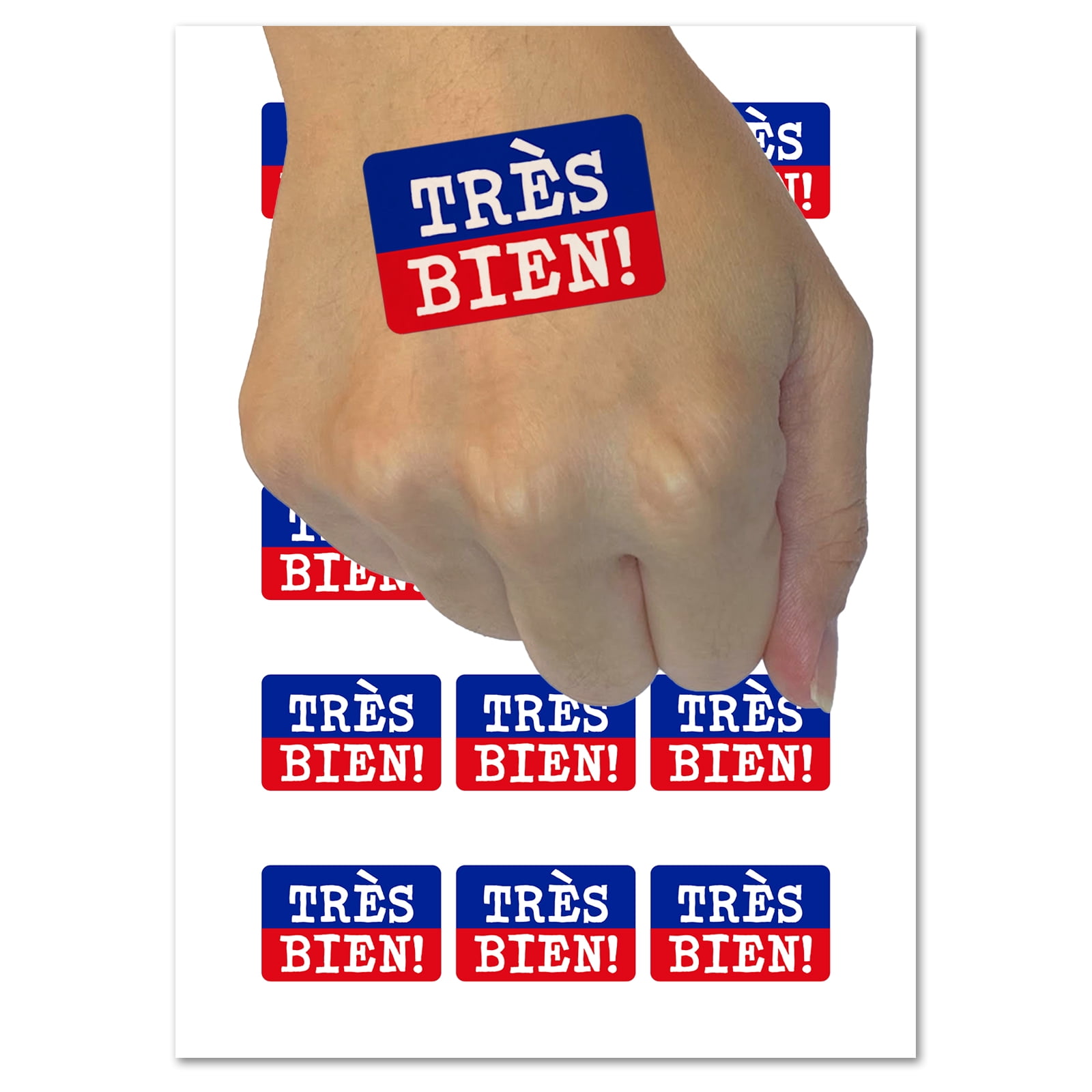 Tres Bien French Very Good Water Resistant Temporary Tattoo Set Fake ...