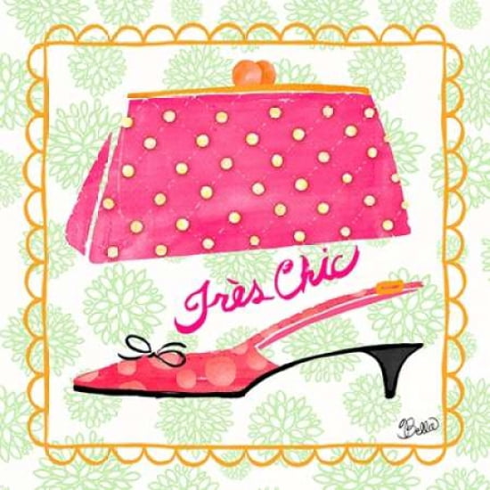 Tres Chic Vintage Fashion Canvas Art - Studio Bella (24 x 24)