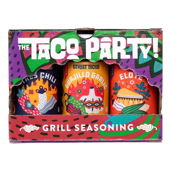 Riega Taco Party Seasoning Pack, Tres Chili, Guajillo, and Elote Spice Mix