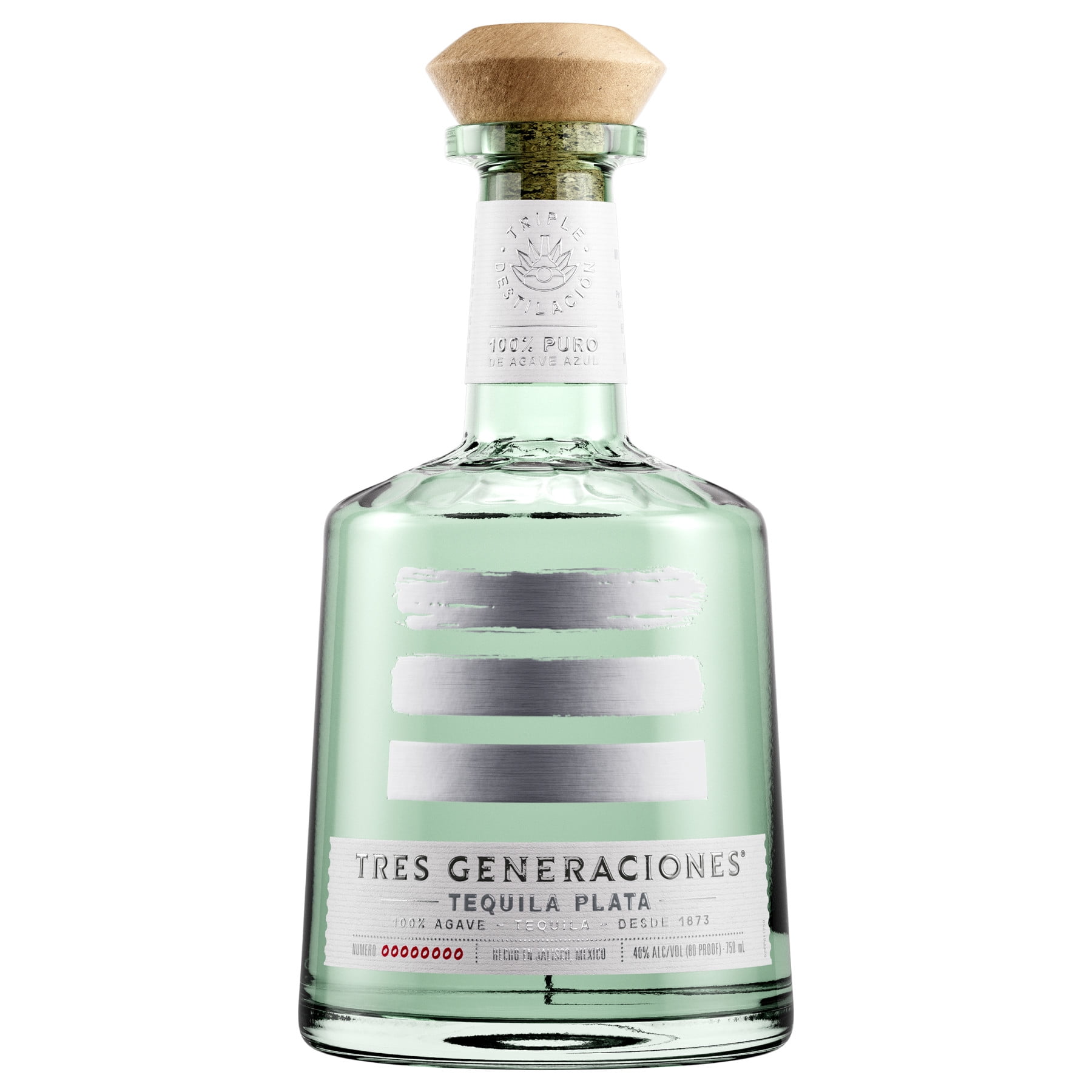 Tres Generaciones Plata Tequila, 750 ml Bottle, 40% ABV