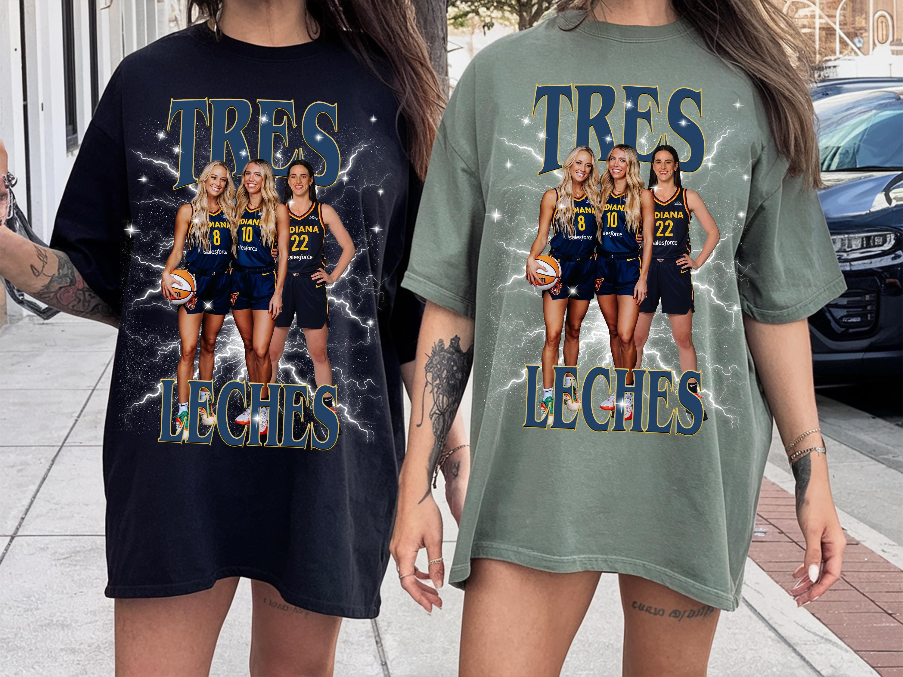 Tres Leches Basketball Shirt - Caitlin Clark, Sophie Cunningham, Lexie ...