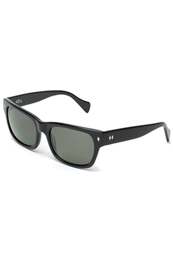 45's TN-FO-001 S.Black Smoke Lens Handmade Men's Eyewear Sunglasses