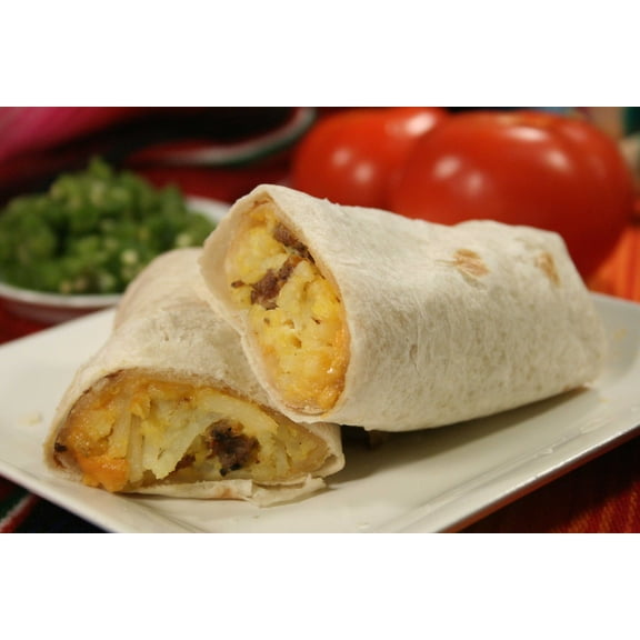 Tres Picosos Potato Egg Sausage Green Chile Burrito -- 20 per case.