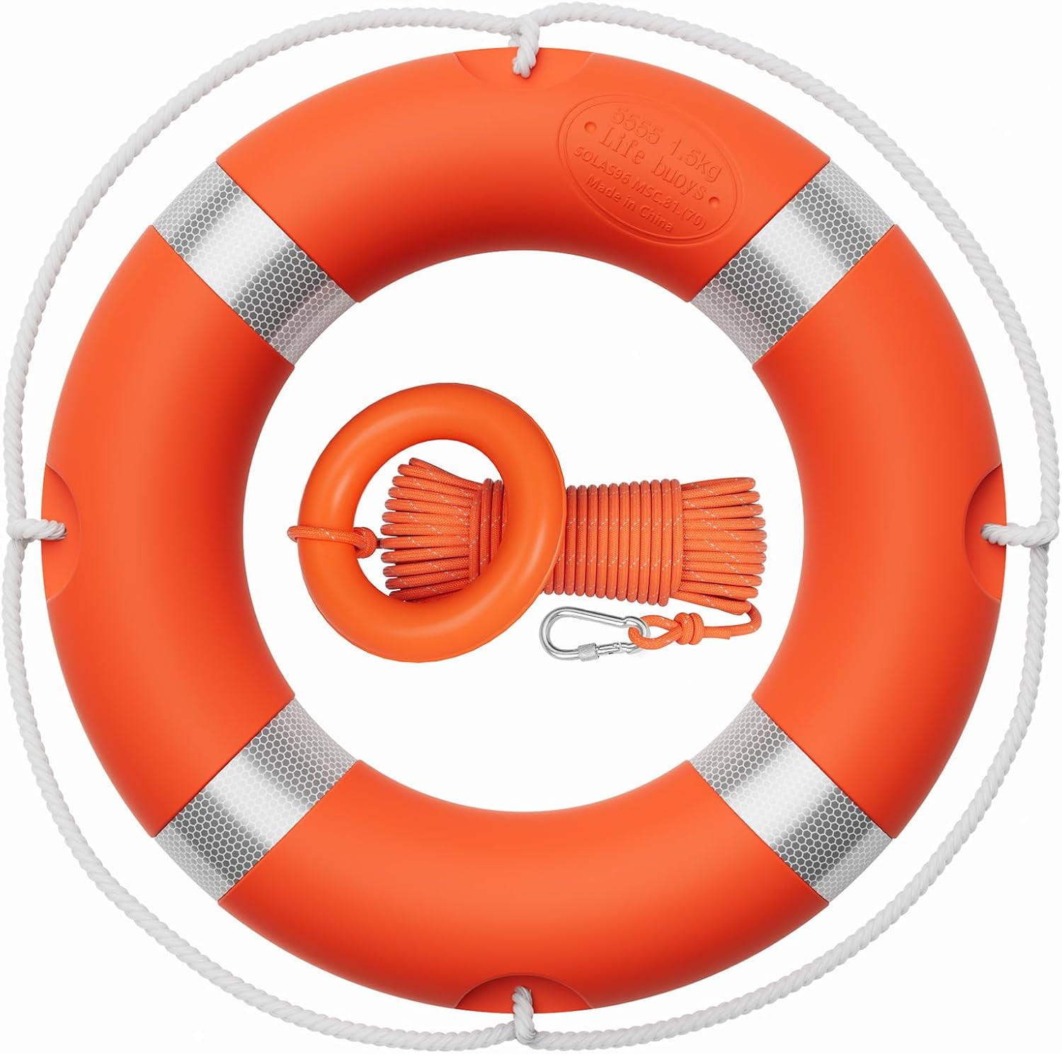 Tresbro 23"/28" Boat Safety Throw Ring with Water Floating Lifesaving