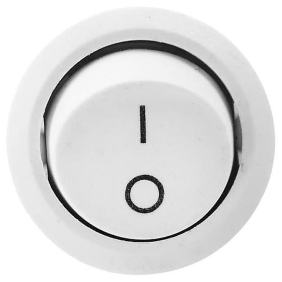 Tresco 120V Round White Rocker Switch w/ 39" (1 m) Lead RDSW-1M-WH-10